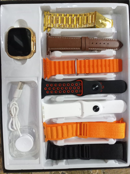 Gold Perimium Watch Ultra 9 with 7 Strips