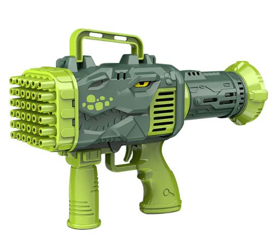 Dinosaur Bubble Gun 32 holes with bottle