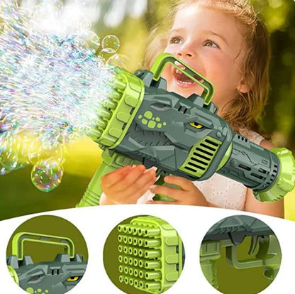 Dinosaur Bubble Gun 32 holes with bottle